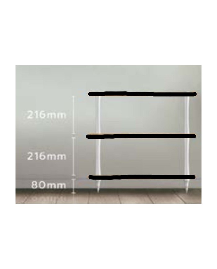 Mobile porta elettroniche 3 ripiani Quadraspire Q4 EVO SQUARED Nero