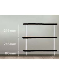 Mobile porta elettroniche 3 ripiani Quadraspire Q4 EVO SQUARED Nero