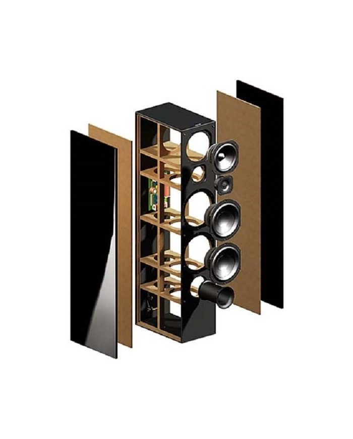 Coppia diffusori da pavimento a 3 vie  Indiana Line Tesi 661B  Bianco