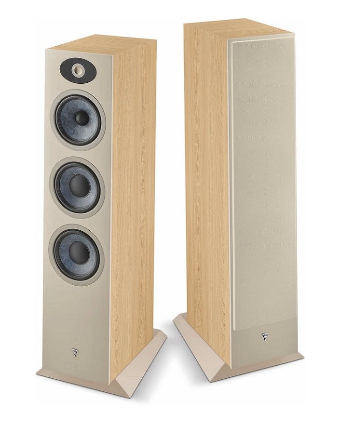 Coppia diffusori da pavimento a 3 vie  Focal Theva N.3  Legno Chiaro