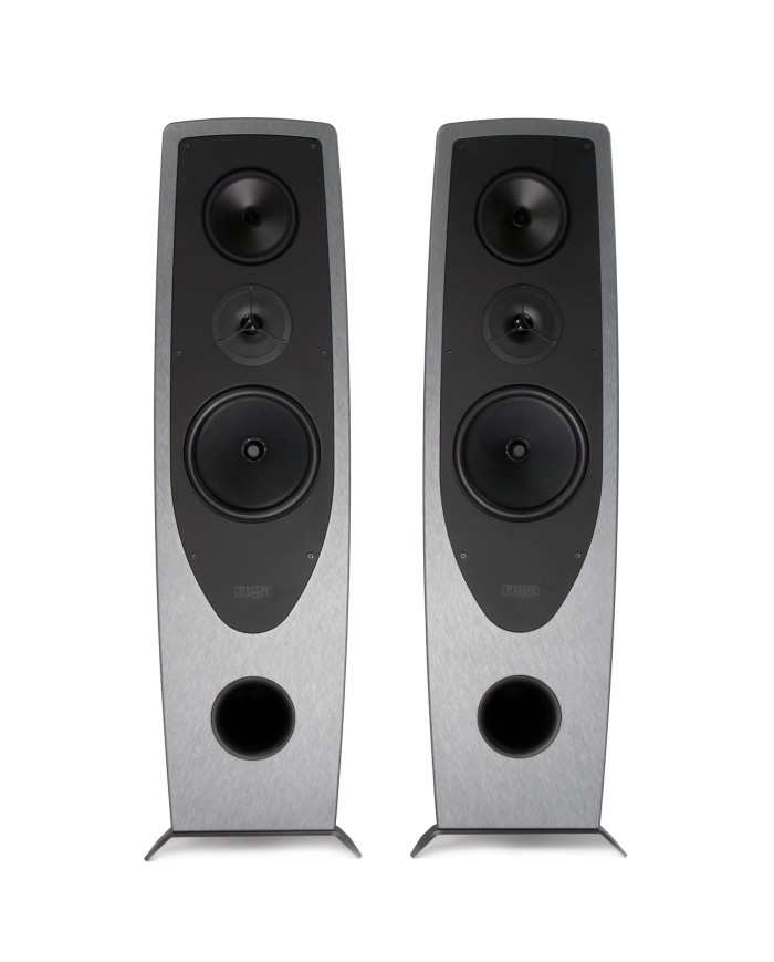 Diffusori da pavimento 2.5 vie cabinet GRC cemento e vetro  Rega AYA