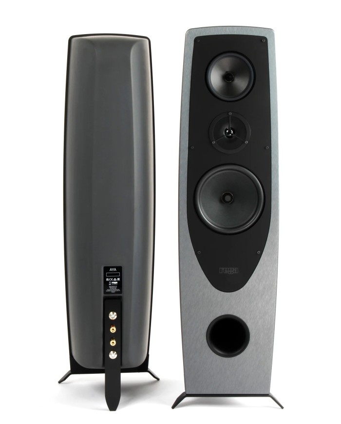 Diffusori da pavimento 2.5 vie cabinet GRC cemento e vetro  Rega AYA