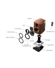 Diffusori da stand a 2 vie bass reflex  Wharfedale Aura 1  Noce Piano