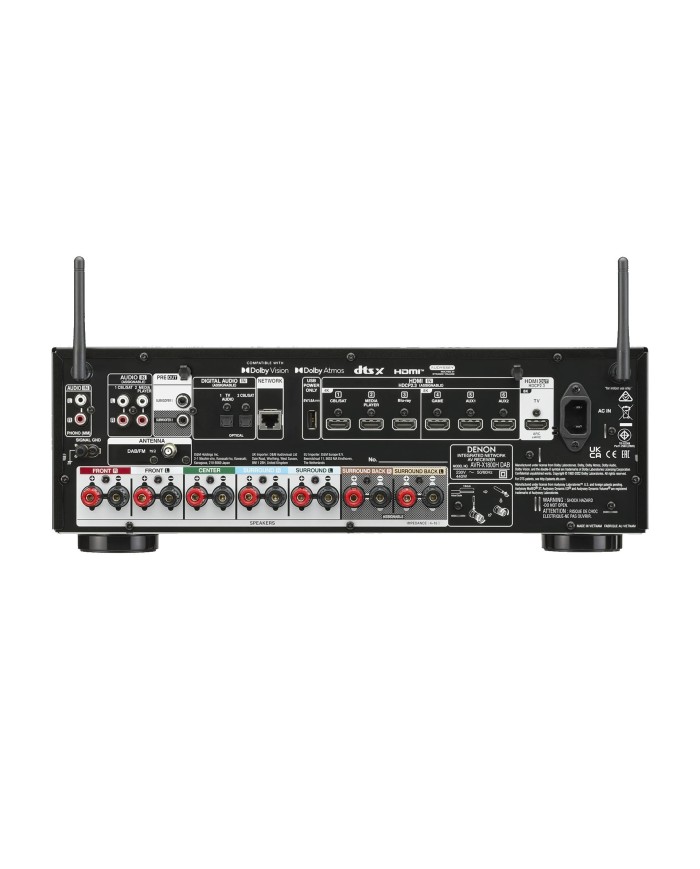Sintoamplificatore AV 7.2ch. 8K  DAB  HEOS  Denon AVR-X1800H DAB  Nero
