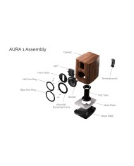 Diffusori da stand a 2 vie bass reflex  Wharfedale Aura 1  Nero Piano