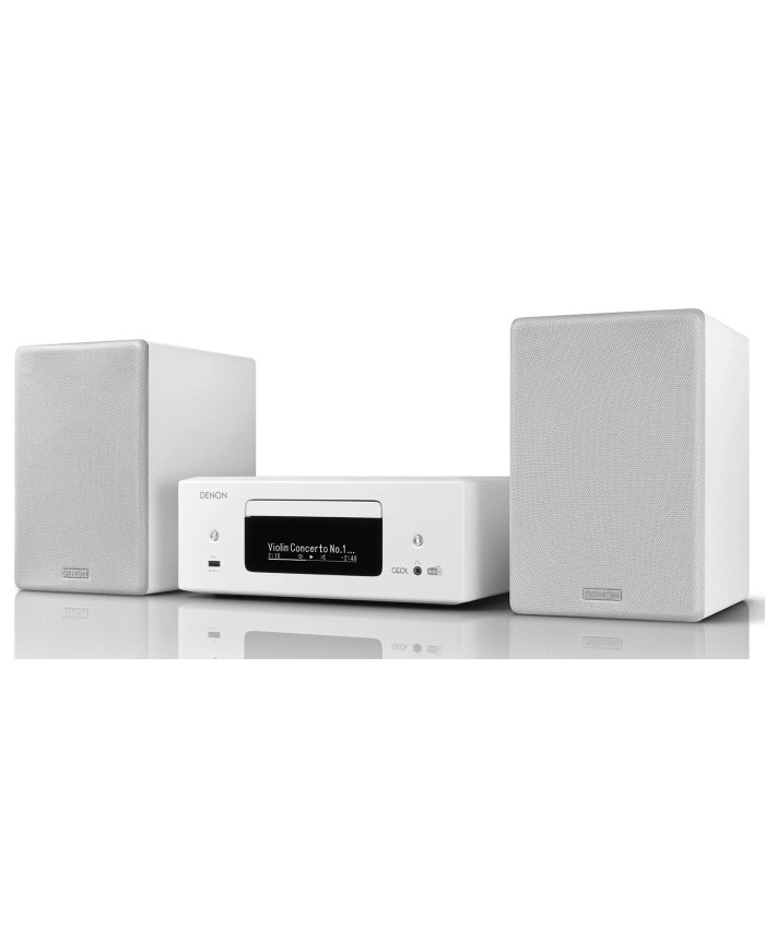 Sistema hi-fi compatto  Denon Ceol N12 e diffusori Denon SC-N10  Bianco