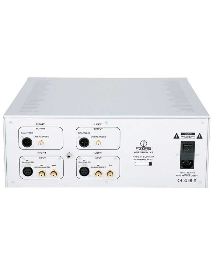 Stadio Phono MM/MC a valvole bilanciato  Canor Asterion V2  Silver