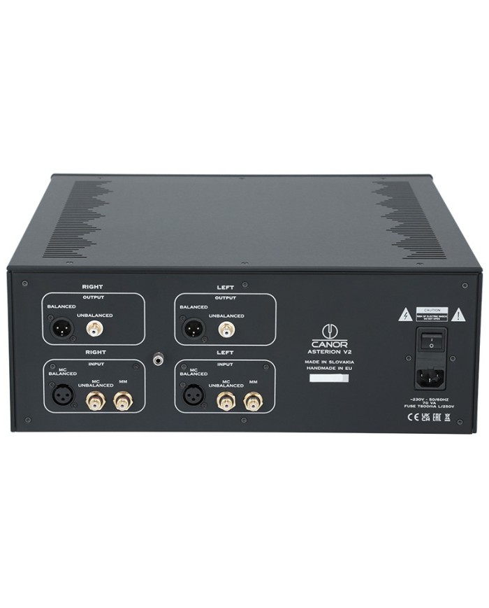 Stadio Phono MM/MC a valvole bilanciato  Canor Asterion V2  Black