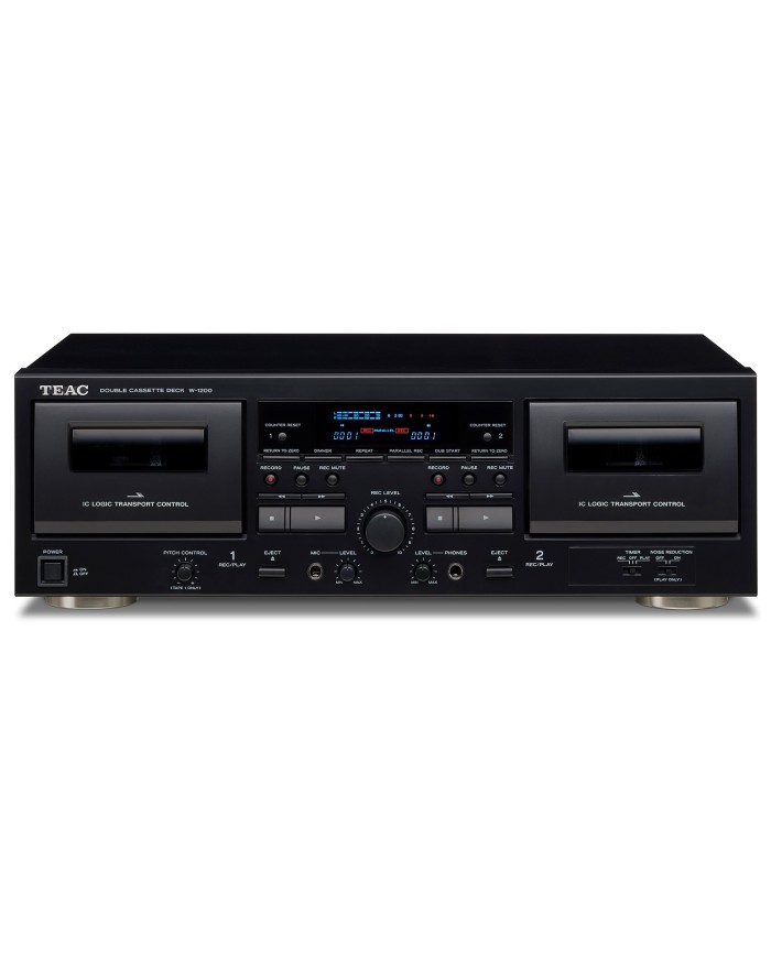 Lettore e registratore a doppia cassetta  Teac W-1200-B  Nero
