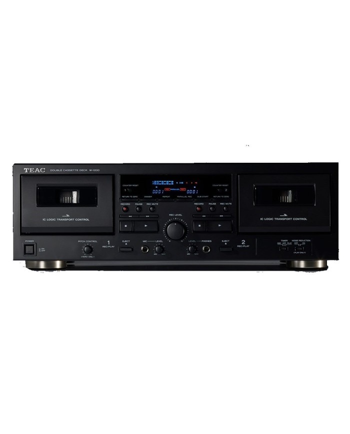 Lettore e registratore a doppia cassetta  Teac W-1200-B  Nero