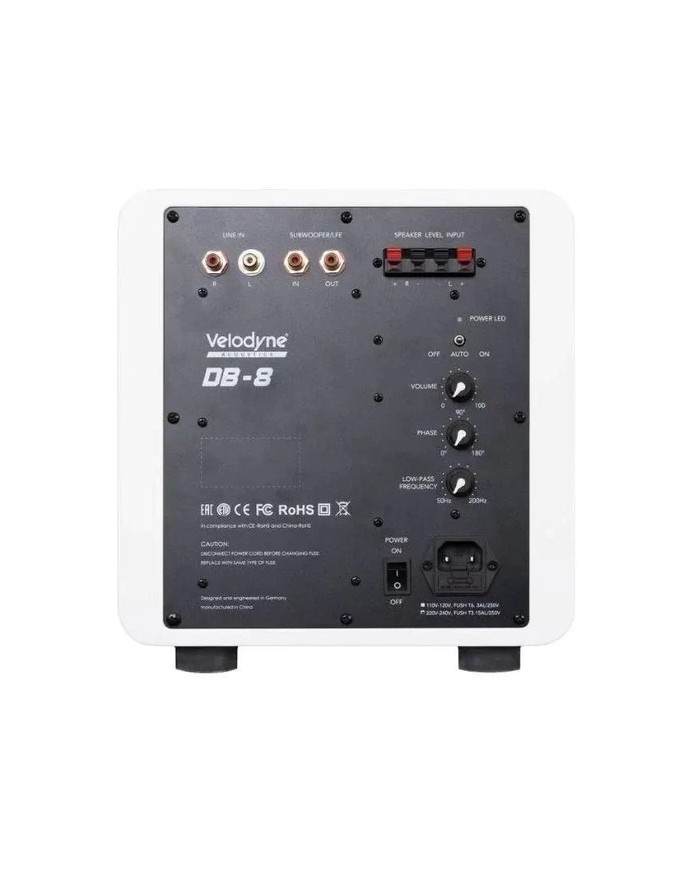 Subwoofer attivo in cassa chiusa  Velodyne DEEP BLUE DB-8  Vinile Nero