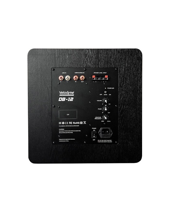 Subwoofer attivo a cassa chiusa  Velodyne DEEP BLUE DB-12  Vinile Nero