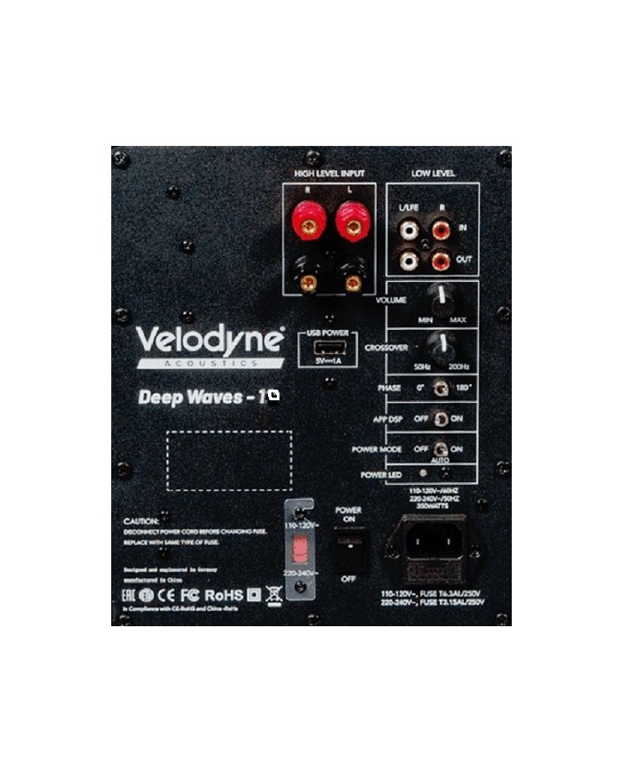 Subwoofer attivo pi� radiatori passivi  Velodyne DEEP WAVES DW-10  Nero