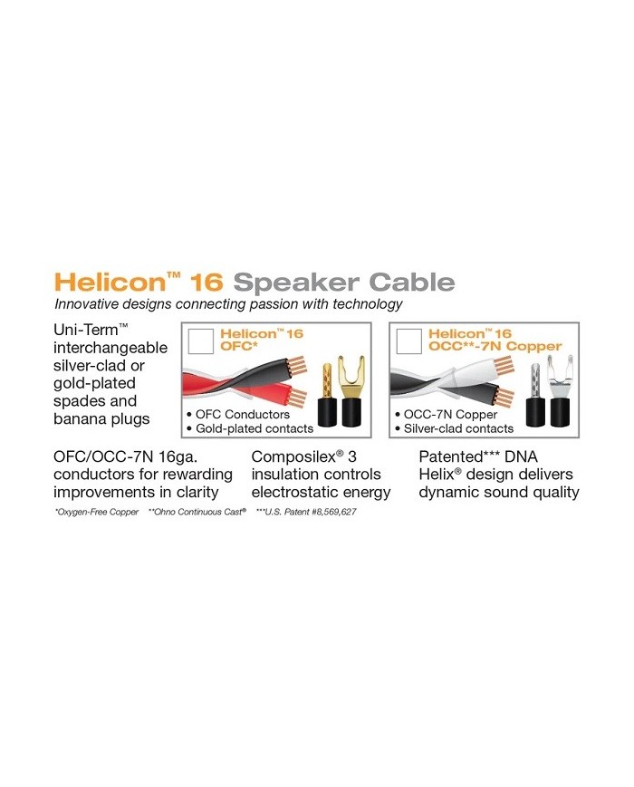 Cavo diffusori terminato banana o forcella  Wireworld HELICON 16 OCC