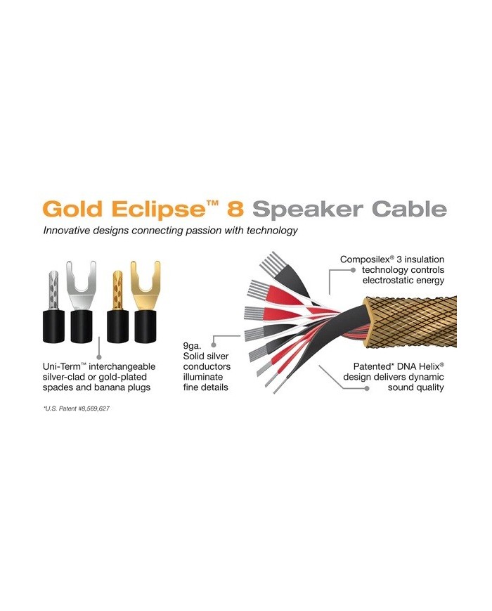 Cavo diffusori terminato banana o forcella  Wireworld GOLD ECLIPSE 8