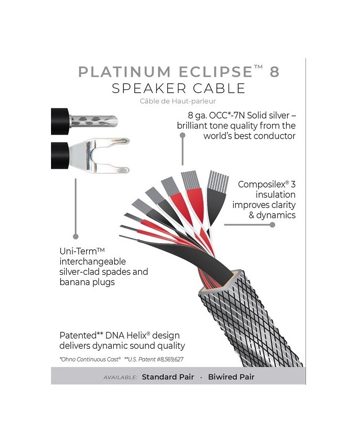 Cavo diffusori banana o forcella  Wireworld PLATINUM ECLIPSE 8 BIWIRE