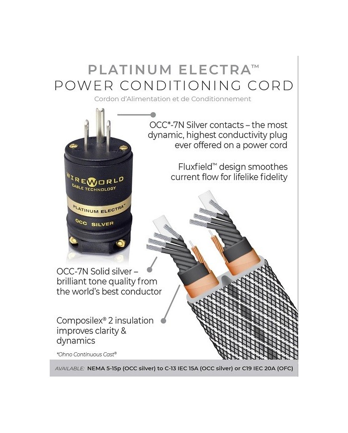 Cavo di alimentazione Shucko-IEC  Wireworld PLATINUM SILVER ELECTRA 7