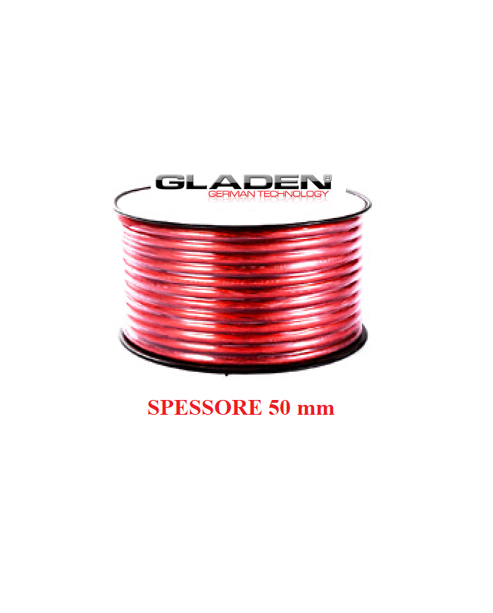 GLADEN C_PL 10mm RED CAVO ALIMENTAZIONE IN RAME PURO PREZZO A ML
