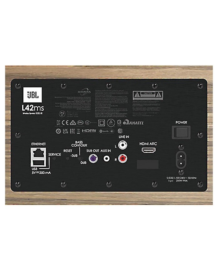 Sistema hi-fi integrato con DAC e WIFI JBL L42ms Legno Noce Naturale