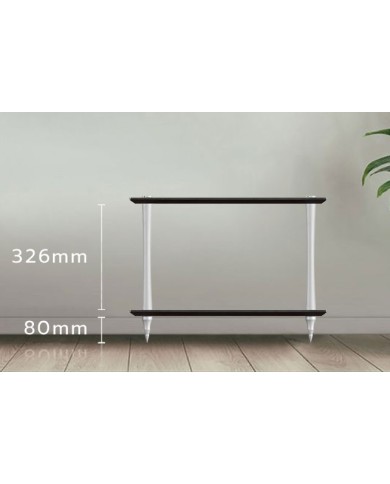 Mobile porta elettroniche 2 ripiani  Quadraspire Q4EVO SQUARED Nero