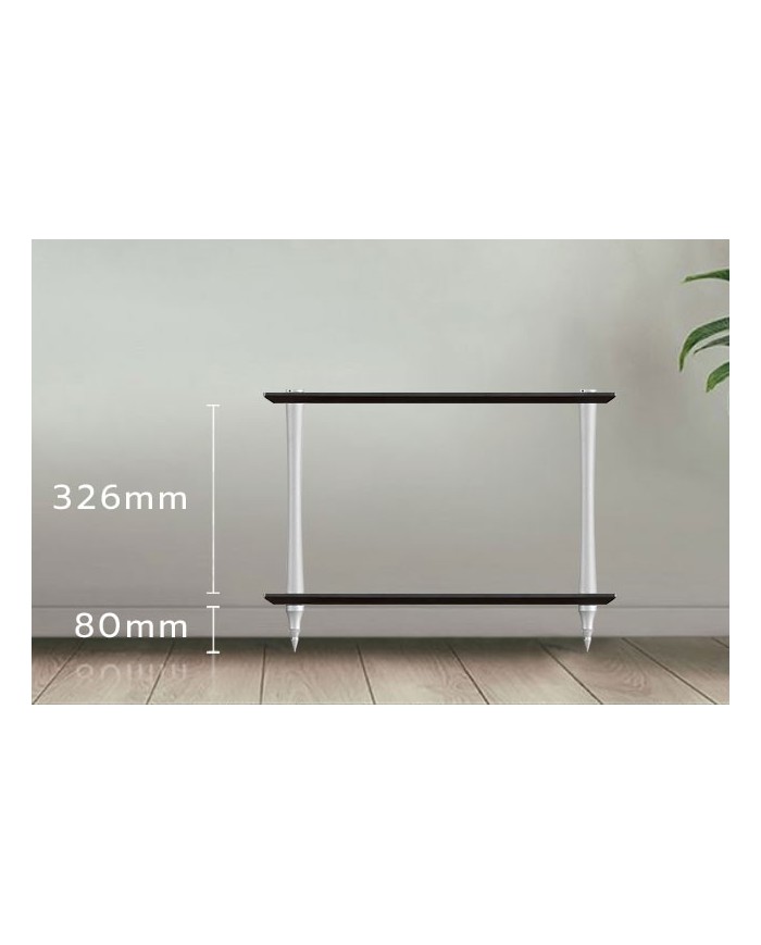 Mobile porta elettroniche 2 ripiani  Quadraspire Q4EVO SQUARED Nero