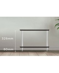 Mobile porta elettroniche 2 ripiani  Quadraspire Q4EVO SQUARED Nero