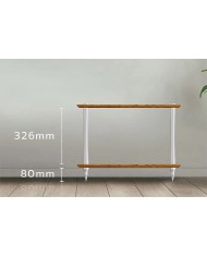 Mobile porta elettroniche 2 ripiani Quadraspire Q4 EVO SQUARED Bamboo