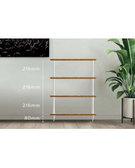 Mobile porta elettroniche 4 ripiani Quadraspire Q4 EVO SQUARED Bamboo