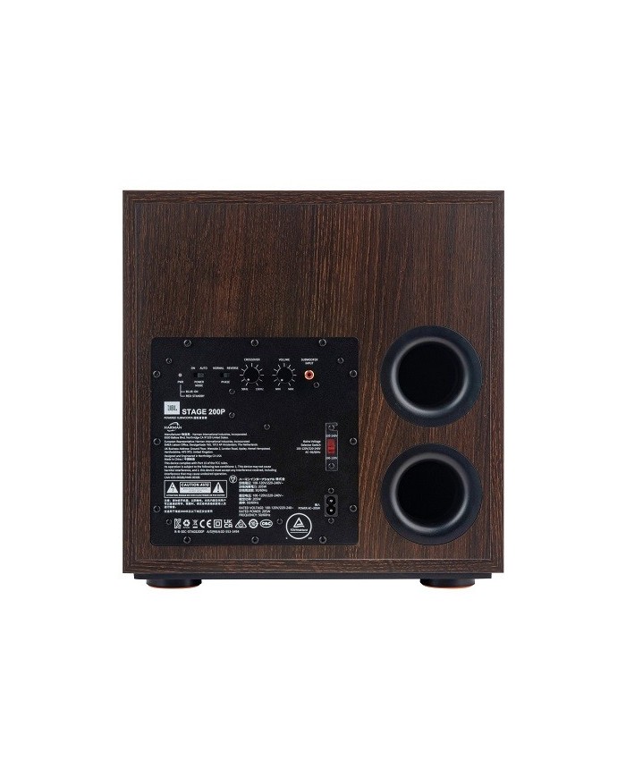 JBL 200P Subwoofer attivo a fuoco frontale da 10 pollici Espresso Black