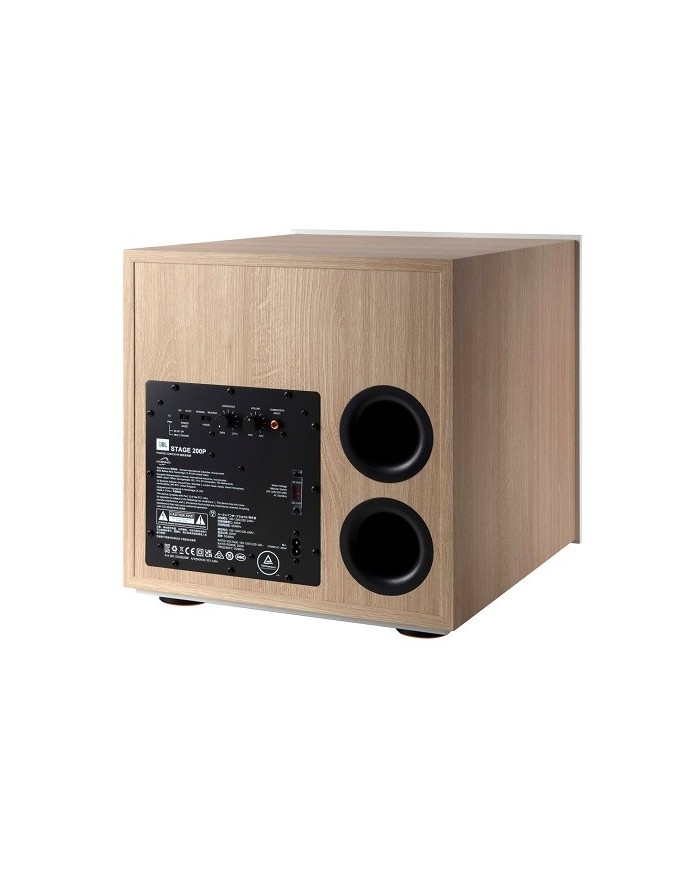 JBL 200P Subwoofer attivo a fuoco frontale da 10 pollici Oak White