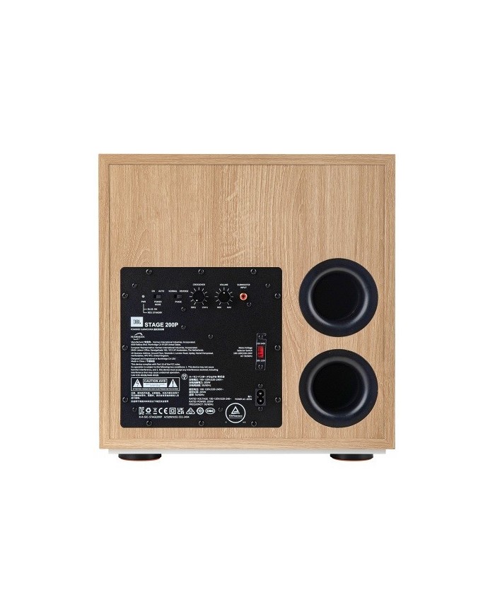 JBL 200P Subwoofer attivo a fuoco frontale da 10 pollici Oak White