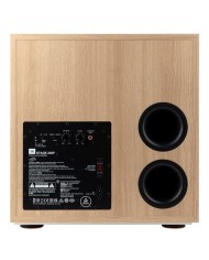 Subwoofer attivo a fuoco frontale da 10 pollici JBL 220P Oak White