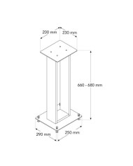 Coppia di Stand stile retrò per diffusori Norstone Alva Plus  Walnut