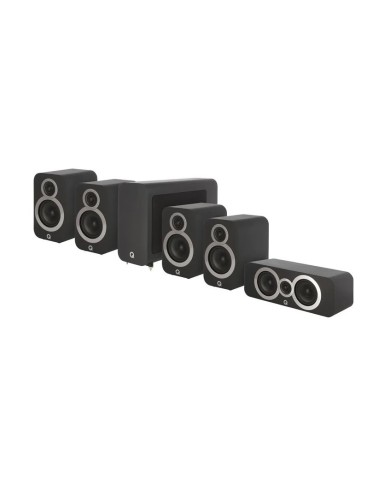 Sistema Home Theatre  Satin Q Acoustics 3010C 5.1 Cinema Pack Black