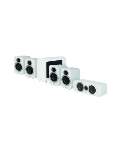 Sistema Home Theatre  Satin Q Acoustics 3010C 5.1 Cinema Pack Satin White