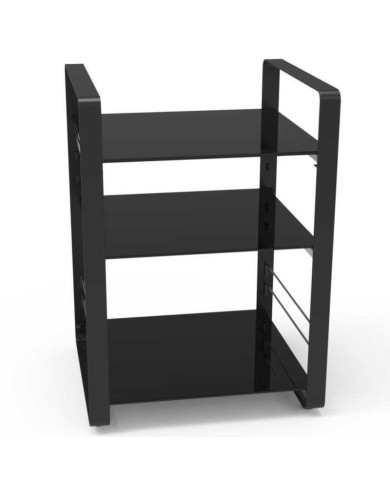 Norstone LOFT elegante mobile per HiFi e Vinili Central Vetro Nero