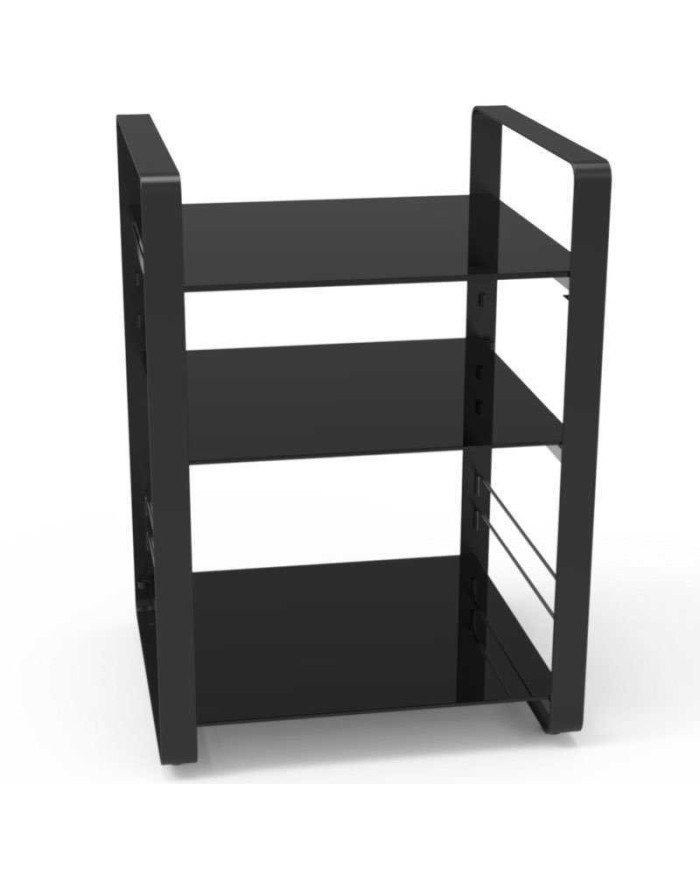 Norstone LOFT elegante mobile per HiFi e Vinili Central Vetro Nero