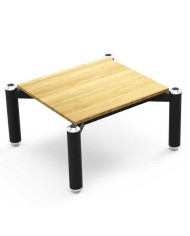 Norstone Spider 3 singolo ripiano rack HiFi componibile base legno bamboo