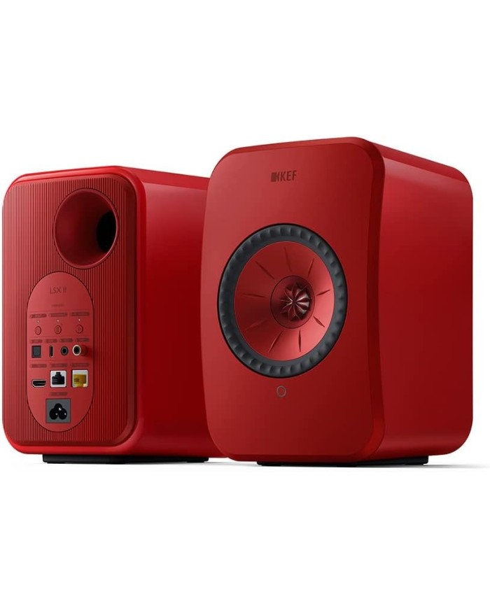 Diffusori Attivi WiFi con HDMI ARC Bluetooth Kef LSX II Lava Red