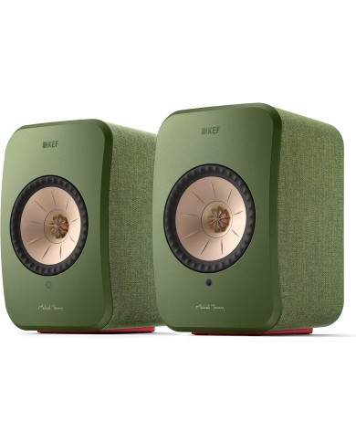 Diffusori Attivi WiFi con HDMI ARC Bluetooth Kef LSX II Olive Green