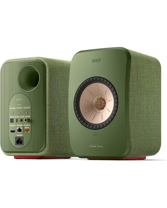 Diffusori Attivi WiFi con HDMI ARC Bluetooth Kef LSX II Olive Green