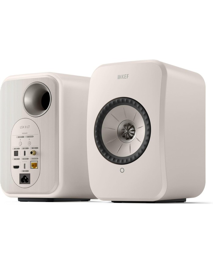 Coppia Diffusori attivi WiFi HDMI Bluetooth Kef LSX II LT Stone White