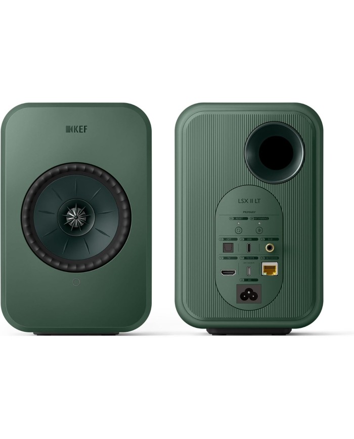 Coppia Diffusori attivi WiFi HDMI Bluetooth Kef LSX II LT Sage Green