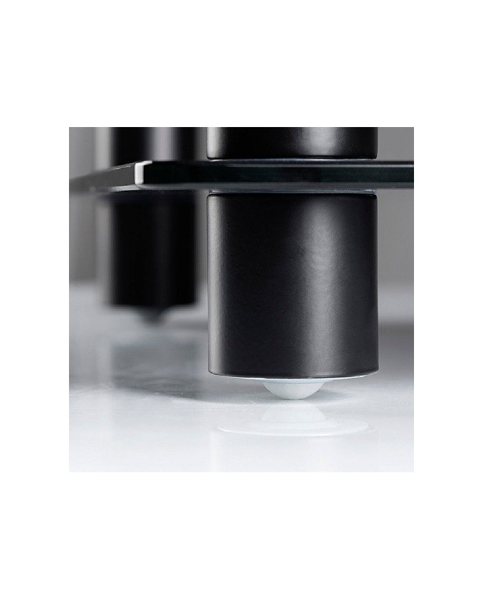 Mobile HiFi e HT in acciaio nero satin e vetro nero Norstone Epur 4