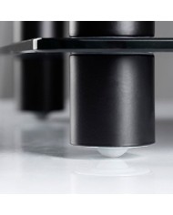 Mobile HiFi e HT in acciaio nero satin e vetro nero Norstone Epur 4