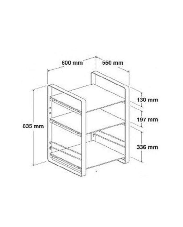 Mobile componibile per HiFi e porta vinili Norstone LOFT CENTRAL Nero