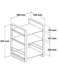 Mobile componibile per HiFi e porta vinili Norstone LOFT CENTRAL Nero