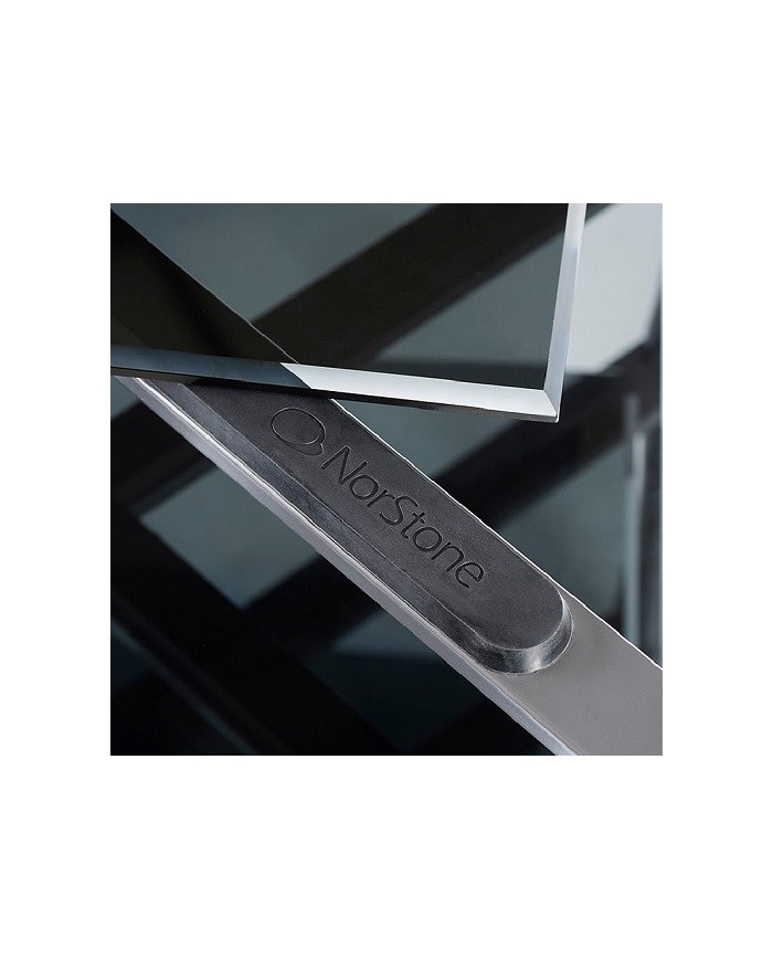 Rrack HiFi 4 livelli in acciaio e vetro grigio fumè Norstone Slender