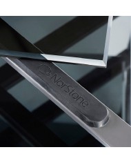 Rrack HiFi 4 livelli in acciaio e vetro grigio fumè Norstone Slender