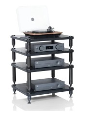 Ripiano singolo in MDF per rack HiFi componibile Norstone Como 3 Nero